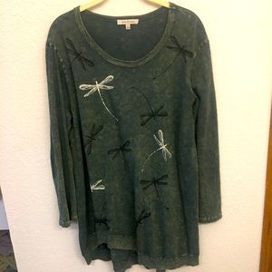 Jess & jane green dragonfly shirt